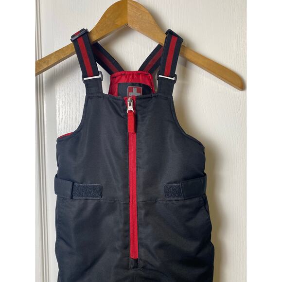 Swiss Tech Children's Black and Red Ski Bib Overalls Size 4-5 (XS) - Picture 4 of 9